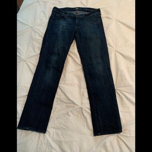 7 for all Mankind straight leg ankle length jeans